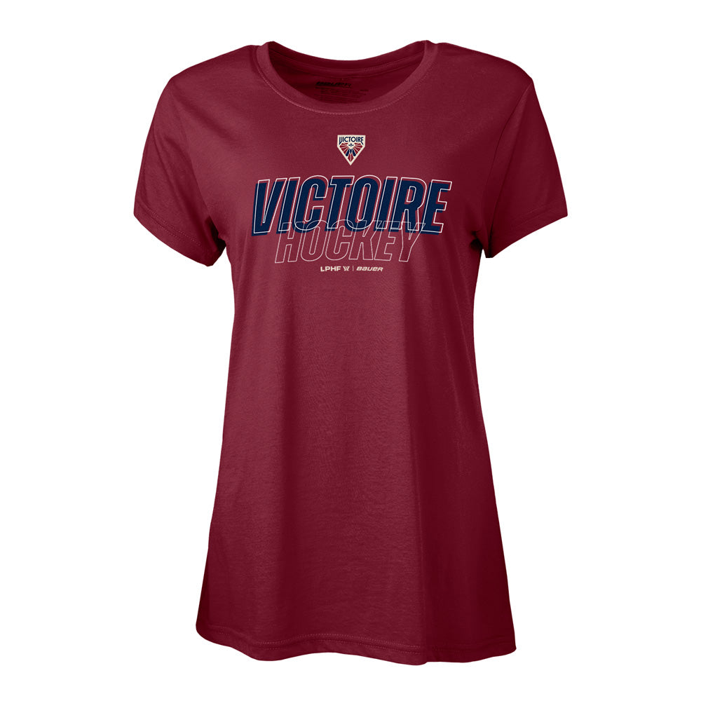 Bauer Montreal Victoire Graphic Women's Burgundy T Shirt