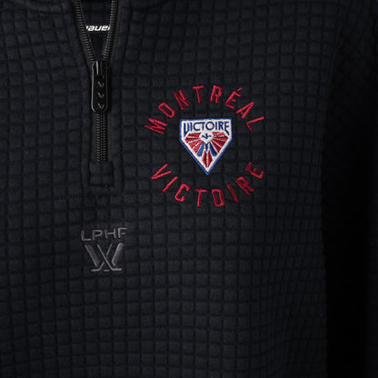 Bauer Montreal Victoire Quilted Women's Black Half Zip Sweater