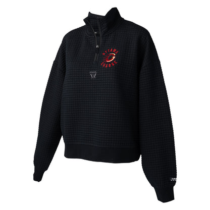 Bauer Ottawa Charge Quilted Women's Black Half Zip Sweater
