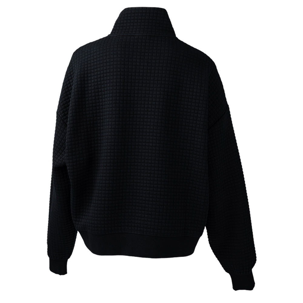 Bauer Ottawa Charge Quilted Women's Black Half Zip Sweater