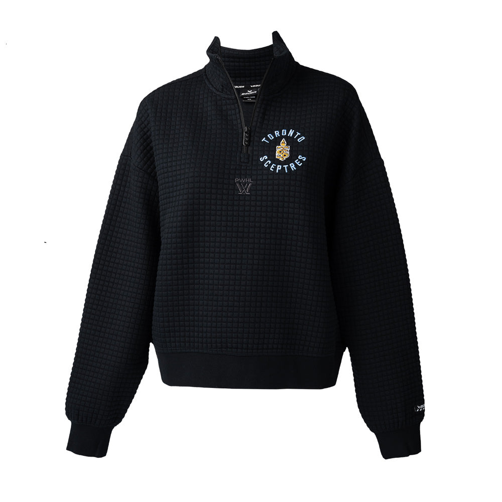 Bauer Toronto Sceptres Quilted Women's Black Half Zip Sweater