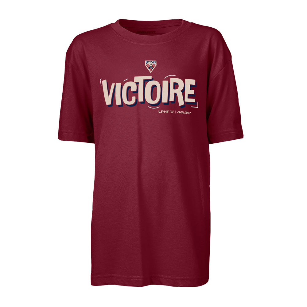 Bauer Montreal Victoire Graphic Youth Burgundy T Shirt