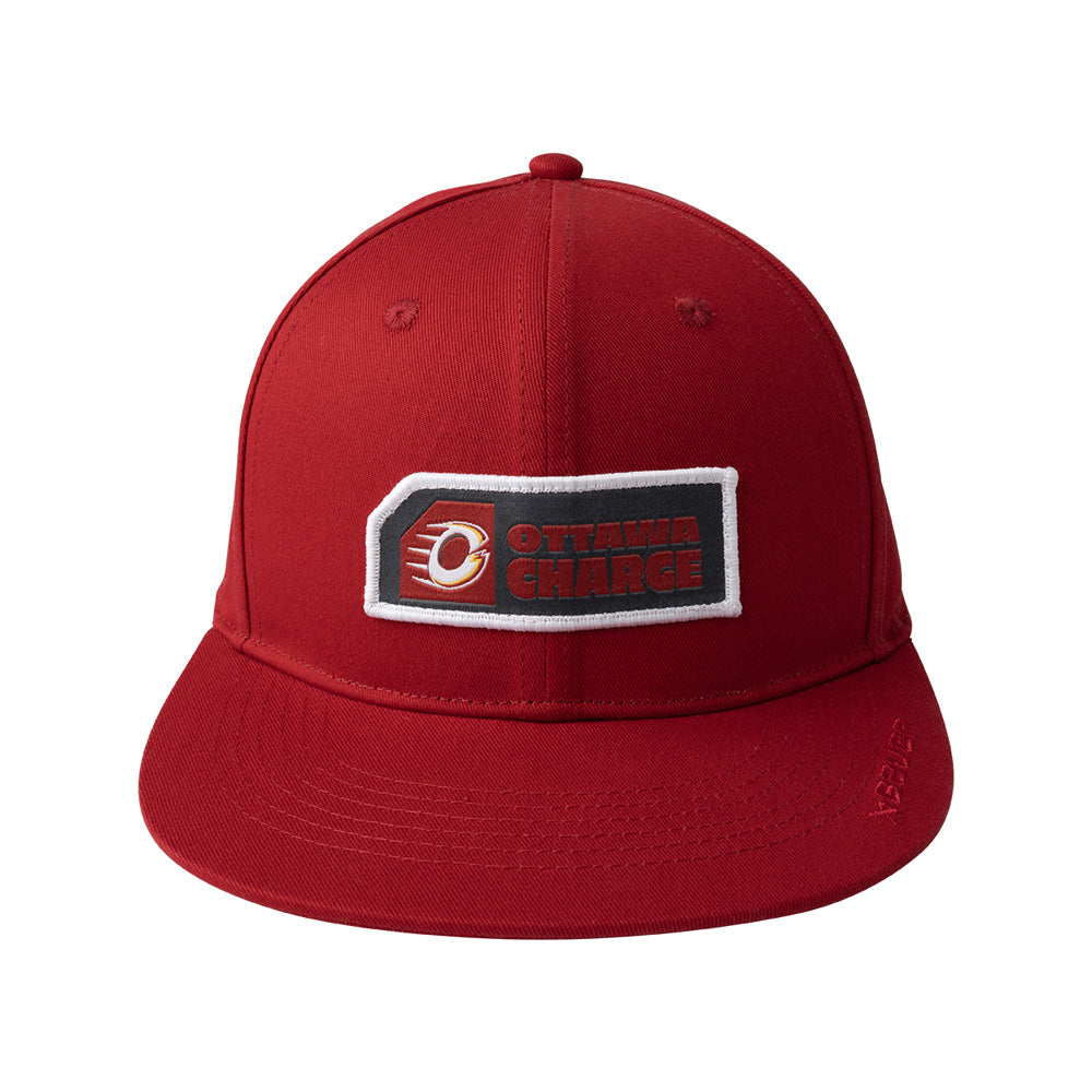 Bauer Ottawa Charge Senior Red Flat Brim Snapback Hat