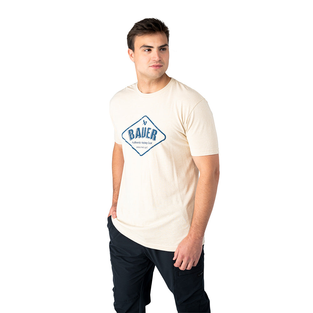 Bauer Diamond Graphic Men's Tan T Shirt