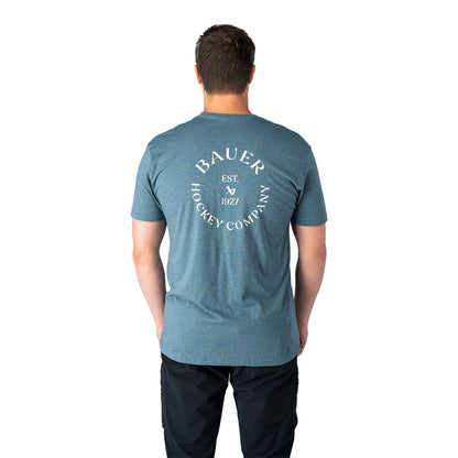 Bauer Back Graphic Adult Blue T Shirt