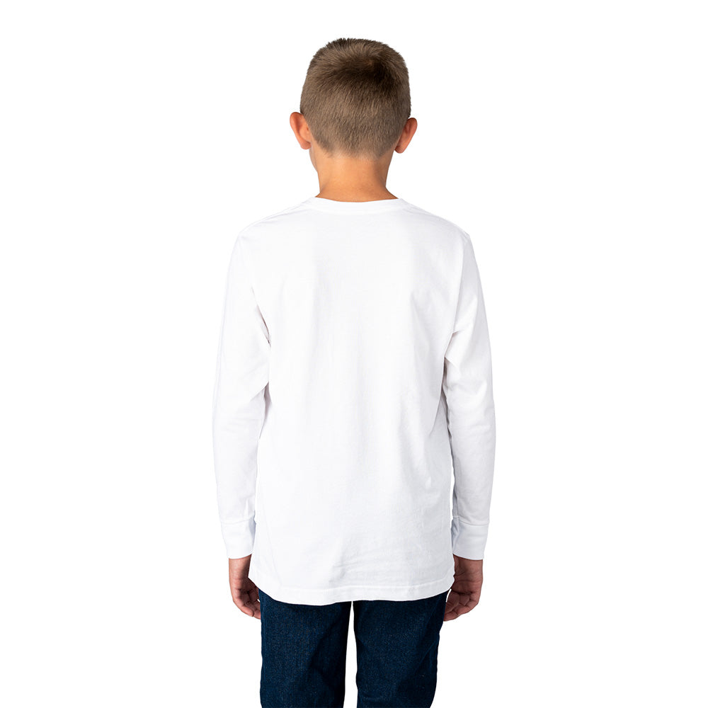 Bauer Banner Graphic Youth White Long Sleeve Shirt