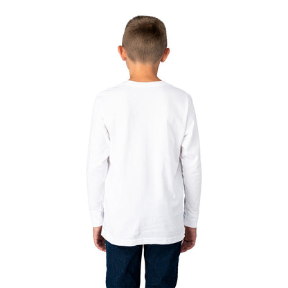 Bauer Banner Graphic Youth White Long Sleeve Shirt