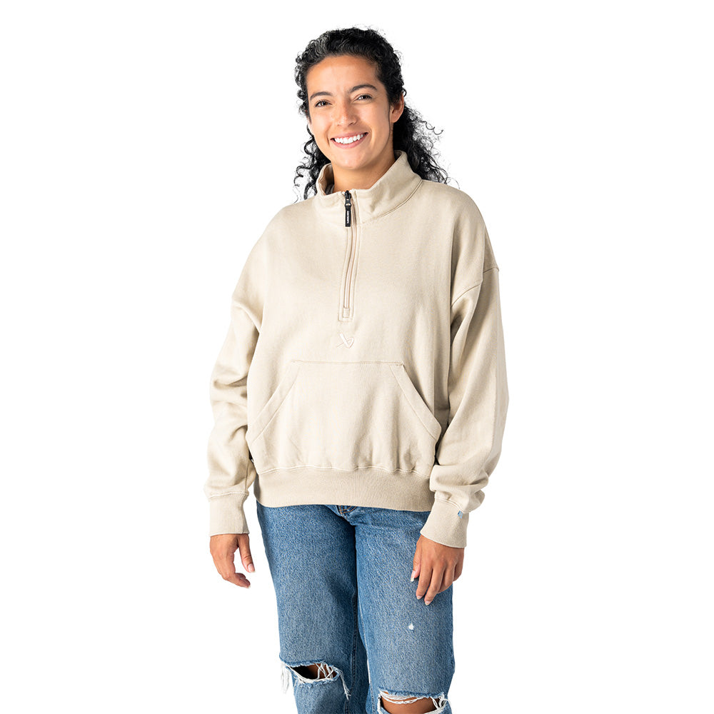 Bauer Women's Tan Quarter Zip