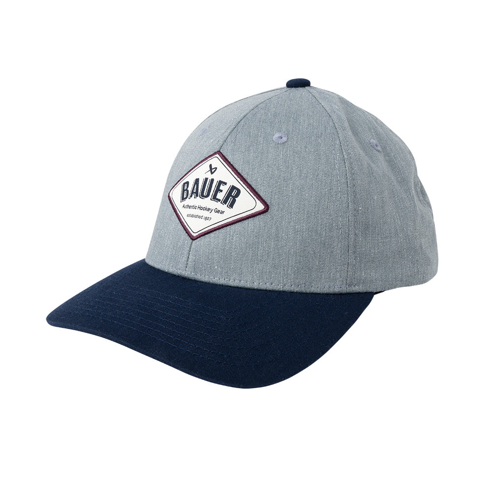 Bauer Diamond Twill Blue Snapback Hat