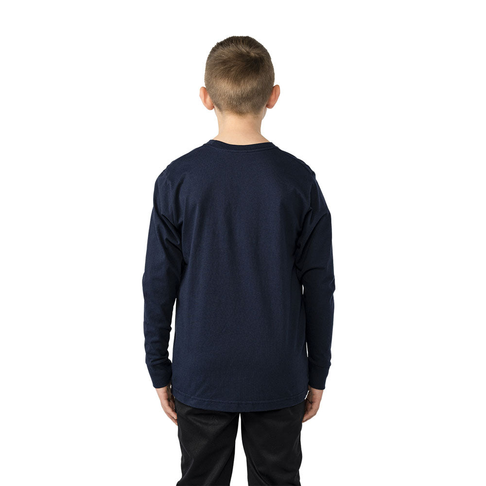 Bauer Icicle Graphic Youth Navy Long Sleeve Shirt