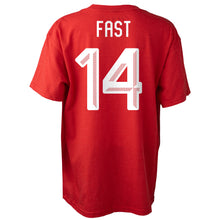 Bauer X Hockey Canada® Renata Fast Name And Number Youth Red T Shirt