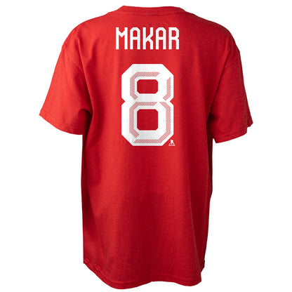 Bauer X Hockey Canada® Cale Makar Name And Number Adult Red T Shirt