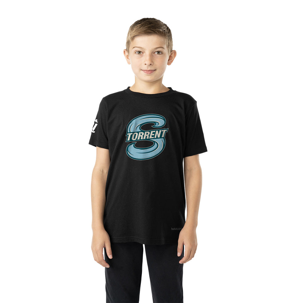 Bauer Seattle Torrent Youth Black T Shirt