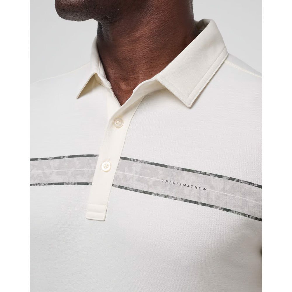 TRAVISMATHEW KAYAK CRUISE VANILLA ICE POLO SHIRT
