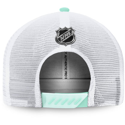 SEATTLE KRAKEN FANATICS AUTHENTIC PRO 2022 NHL DRAFT STRUCTURED TRUCKER HAT