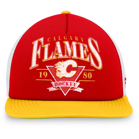 FANATICS CALGARY FLAMES TRUE CLASSIC FOAM TRUCKER HAT