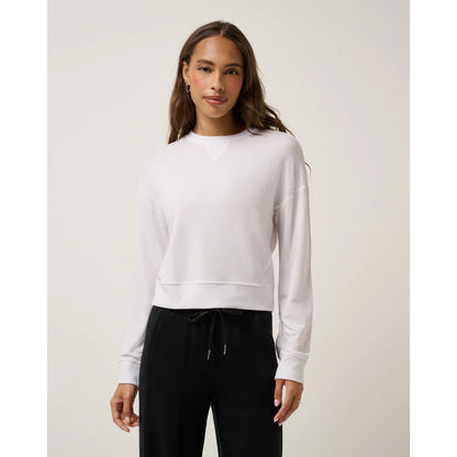 TravisMathew Cloud Women's White Pullover Shirt