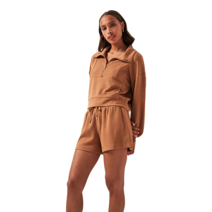 Travis Mathew Skyloft Soft Women's Soft Chestnut Half Zip