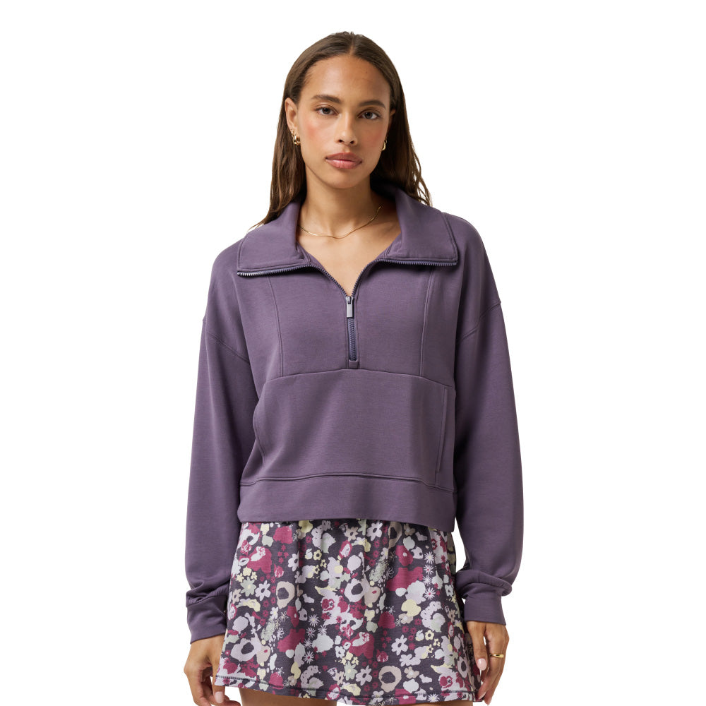 Travis Mathew Skyloft Soft Women's Soft Graystone Half Zip