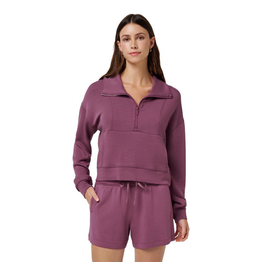 Travis Mathew Skyloft Soft Women's Soft Damson Half Zip
