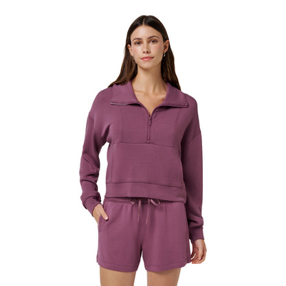 Travis Mathew Skyloft Soft Women's Soft Damson Half Zip