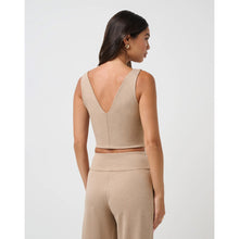 TravisMathew Friday Square Women's Beige Tank Shirt