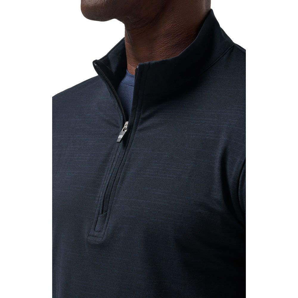 TRAVIS MATHEW THE HEATER BLACK 1/4 ZIP