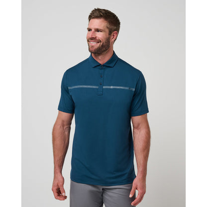 TravisMathew Heater Pro Chest Stripe Men's Navy Polo Shirt
