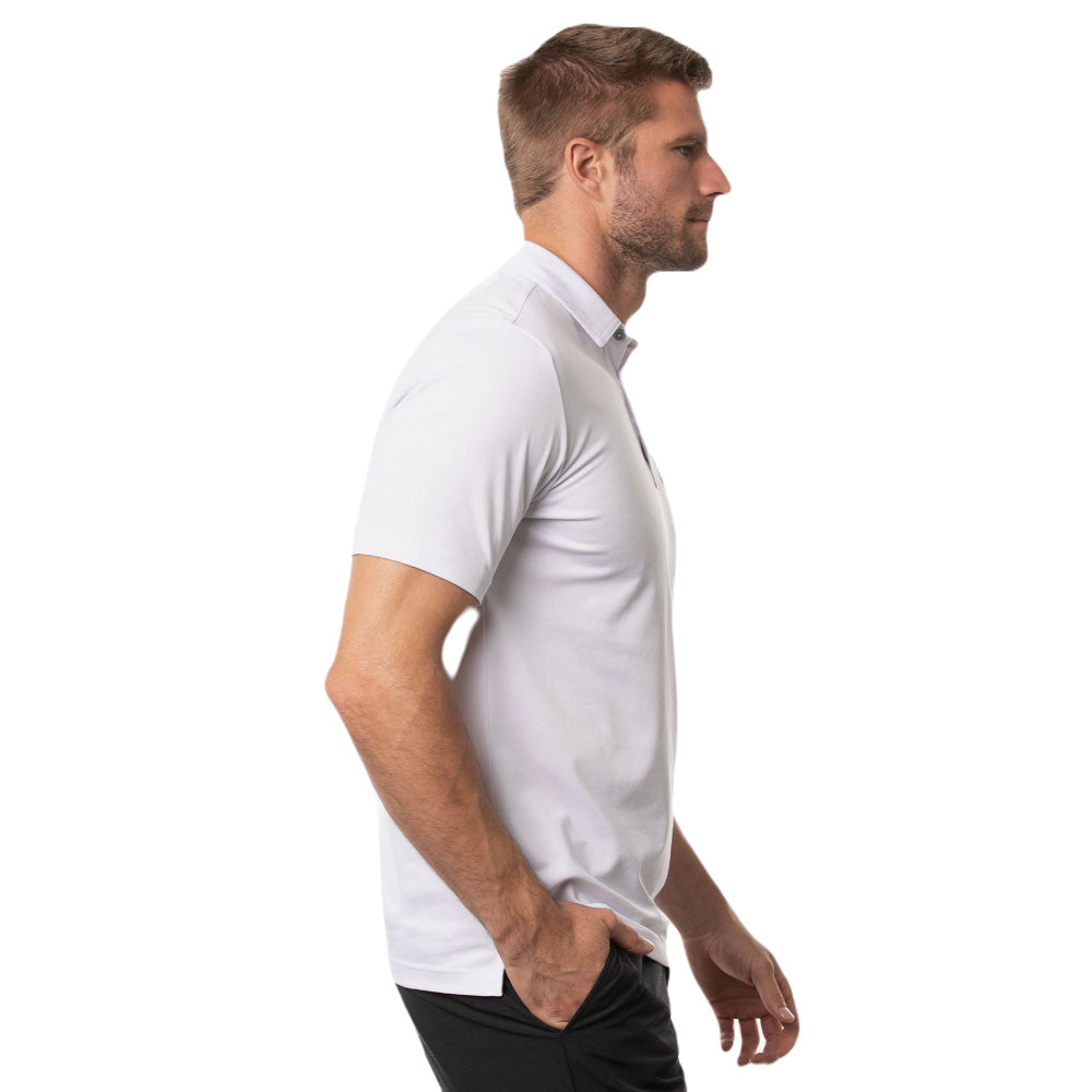 TRAVISMATHEW ITS A RENTAL WHITE POLO SHIRT
