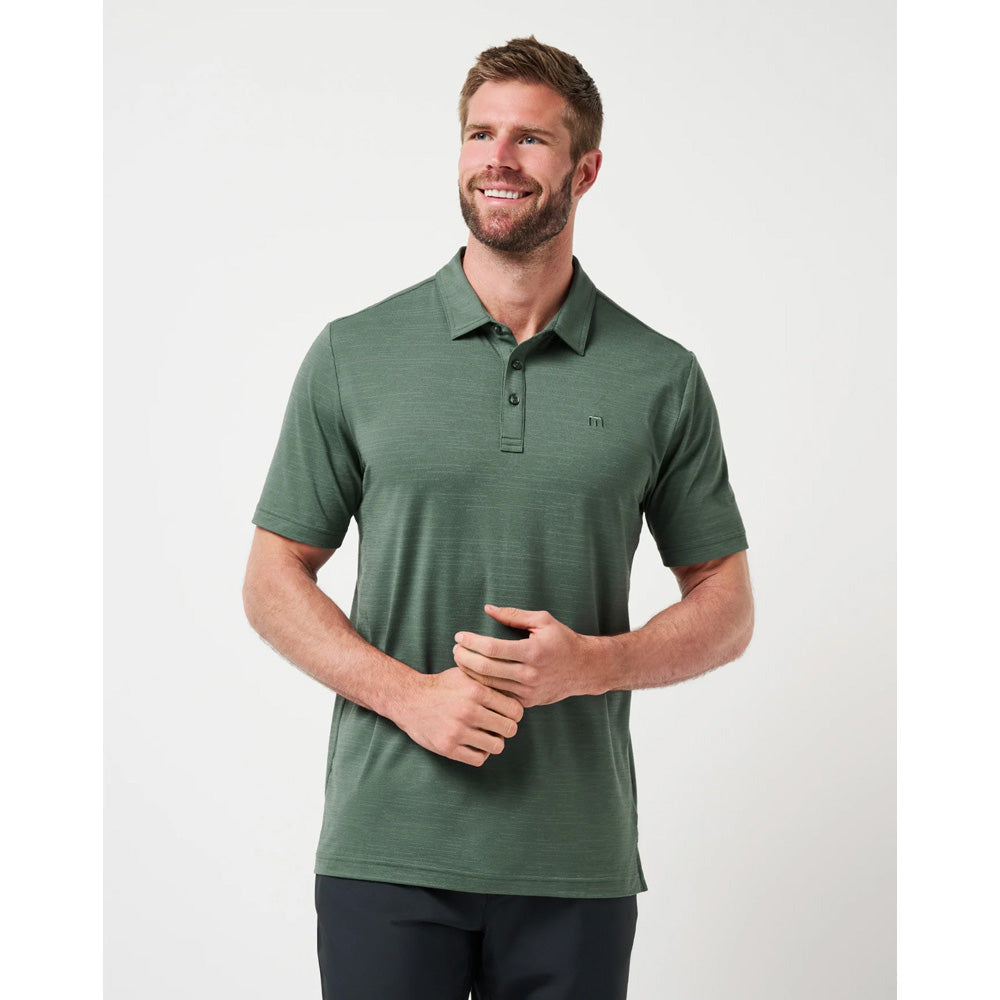 TravisMathew The Heater Men's Olive Polo Shirt