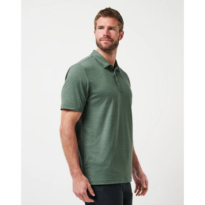 TravisMathew The Heater Men's Olive Polo Shirt