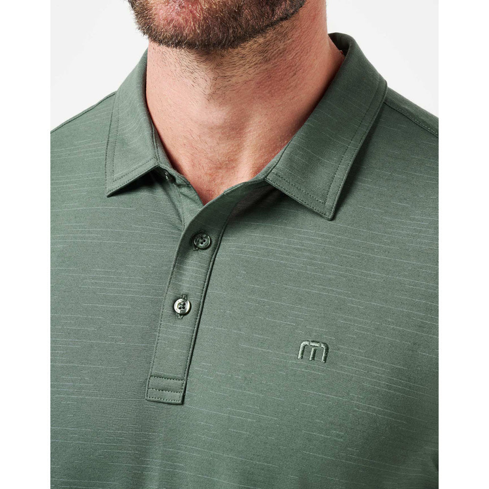 TravisMathew The Heater Men's Olive Polo Shirt