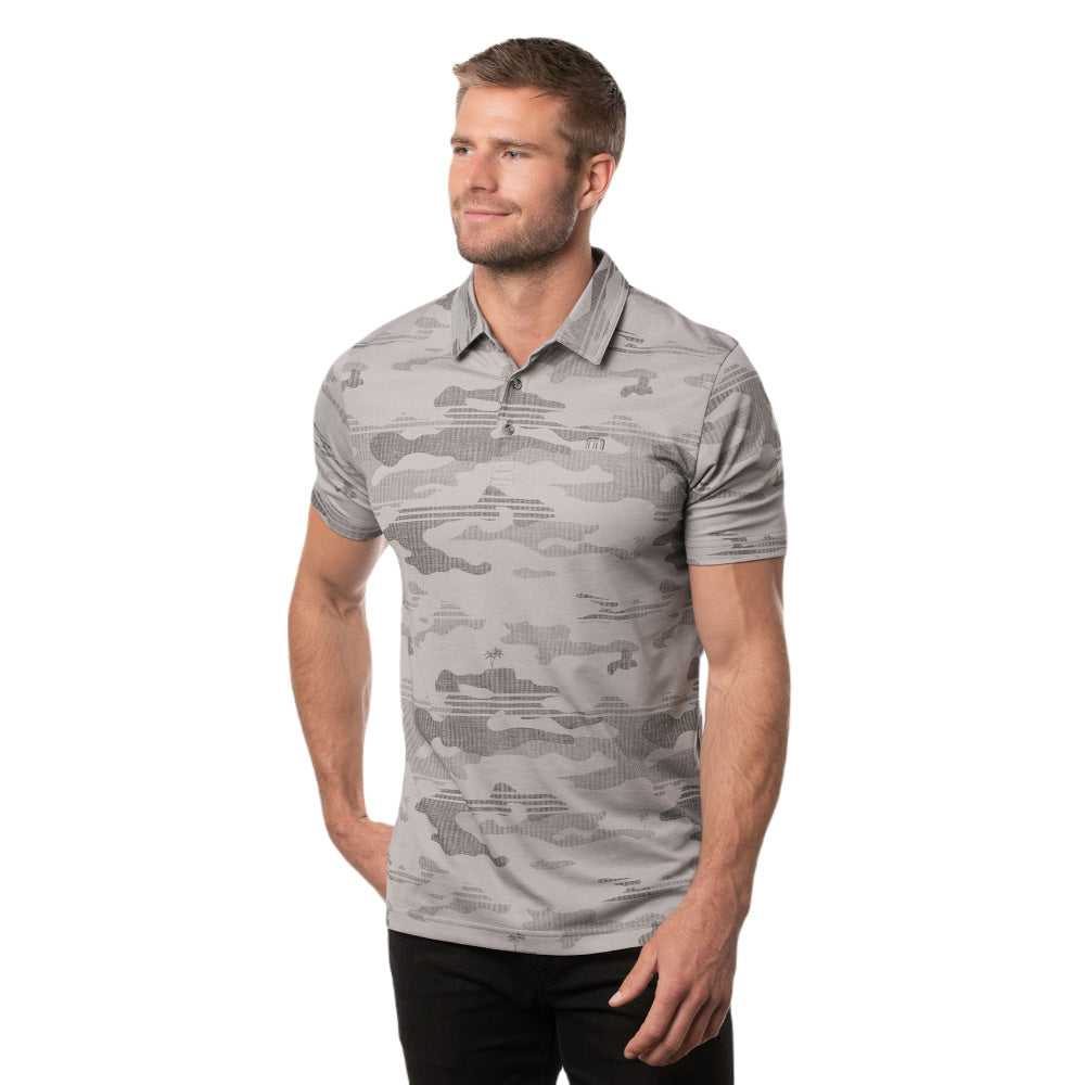 TRAVISMATHEW SKYWIND CAMO GREY POLO SHIRT