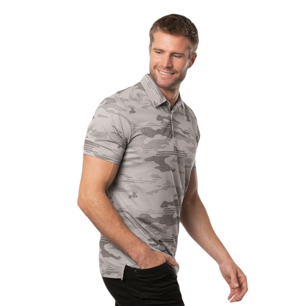 TRAVISMATHEW SKYWIND CAMO GREY POLO SHIRT