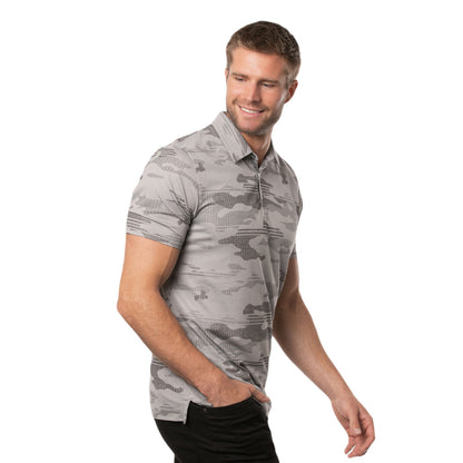 TRAVISMATHEW SKYWIND CAMO GREY POLO SHIRT