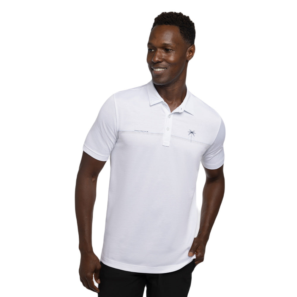 TRAVISMATHEW LUNA SOL WHITE POLO SHIRT