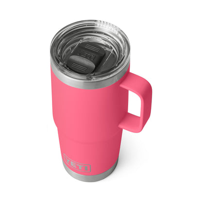 YETI RAMBLER 20 OZ TRAVEL MUG - TROPICAL PINK