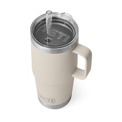 YETI RAMBLER 25 OZ CAPE TAUPE STRAW MUG