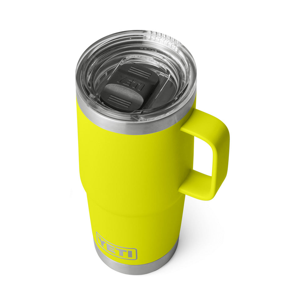 YETI RAMBLER 20 OZ FIREFLY YELLOW TRAVEL MUG