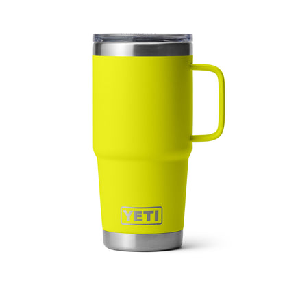 YETI RAMBLER 20 OZ FIREFLY YELLOW TRAVEL MUG