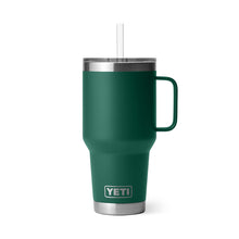 Yeti Rambler 35 Oz Black Forest Green Straw Mug