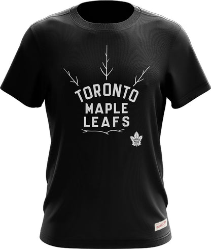 Mitchell & Ness Toronto Maple Leafs Negative Space Black T Shirt