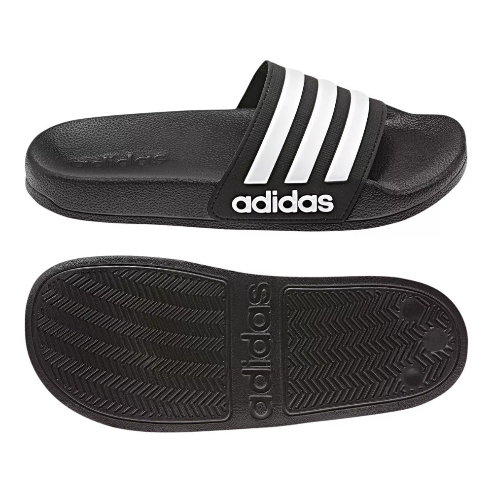 Adidas Adilette Kid's Shower Slide Sandals - Black/White