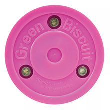 Green Biscuit Pink Training Hockey Puck
