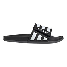 Adidas Men's Adilette Comfort Adjustable Sandals - Black/White/Grey