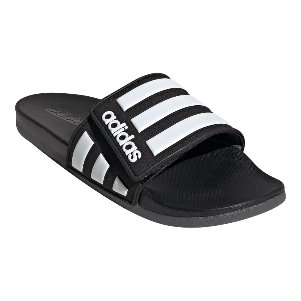Adidas Men's Adilette Comfort Adjustable Sandals - Black/White/Grey