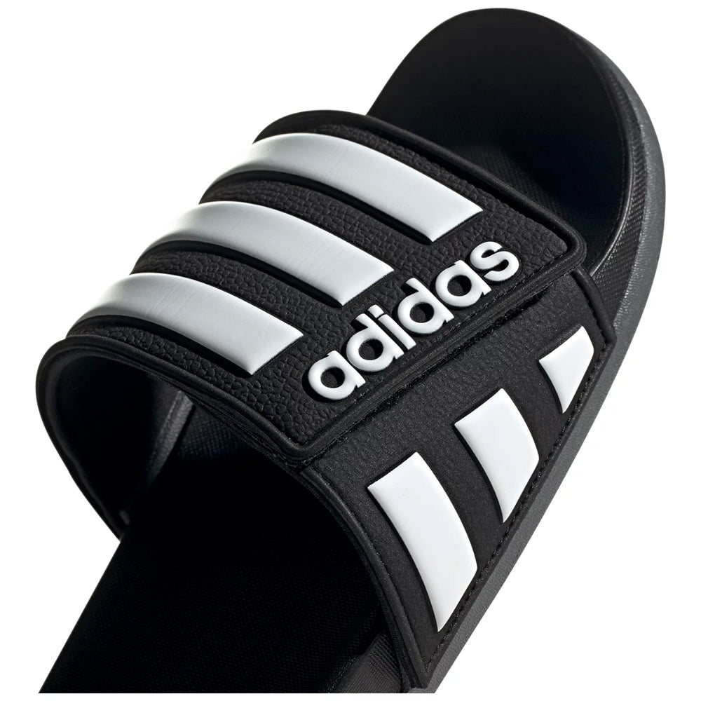 Adidas Men's Adilette Comfort Adjustable Sandals - Black/White/Grey