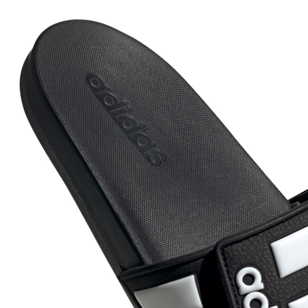 Adidas Men's Adilette Comfort Adjustable Sandals - Black/White/Grey