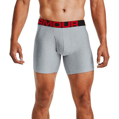 Under Armour Tech 6" Men's Grey Boxer Briefs - 2 Pack