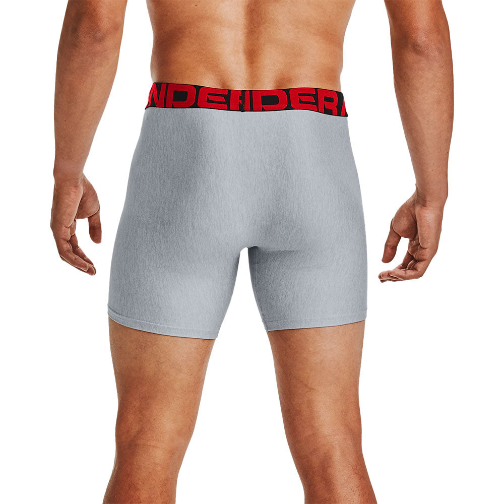 Under Armour Tech 6" Men's Grey Boxer Briefs - 2 Pack